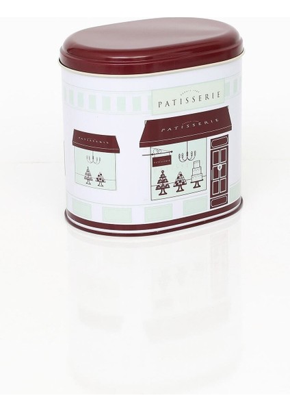 Renkli Desenli Oval Metal Saklama Kabı 11X15 Cm, Şık ve Kullanışlı Ev Gereçleri indirimleri