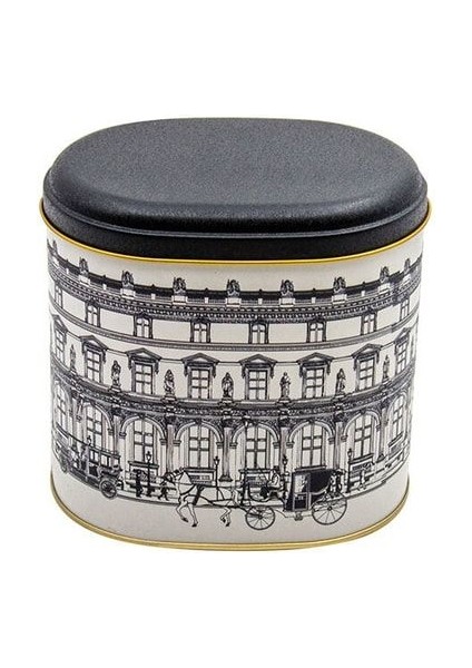 Şehir Desenli Oval Metal Saklama Kabı 11X15 Cm, Beyaz Renk modelleri