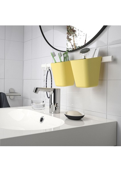 Açık Sarı Kap ve Kaşıklık Düzenleyici, 12X11 Cm, Şık ve Fonksiyonel Kullanım Sağlar. fiyatları