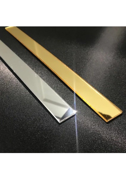 Altın Renkli Ayna Pleksi Duvar Süsü 5×120CM 5ADET, Yapışkanlı, Dekoratif Şerit modelleri