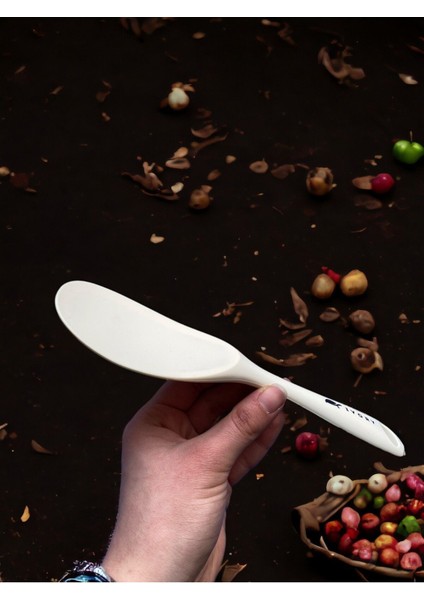 Bej 22 cm Isıya Dayanıklı, Yanmaz, Yapışmaz Silikon Kaşık fiyatları