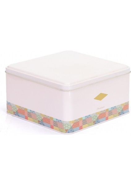 Morocco Pembe Desenli Kare Metal Saklama Kabı 16X16 Cm, Şık ve Kullanışlı Mutfak Gereci modelleri