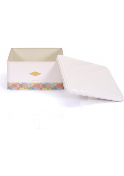 Morocco Pembe Desenli Kare Metal Saklama Kabı 16X16 Cm, Şık ve Kullanışlı Mutfak Gereci fırsatları