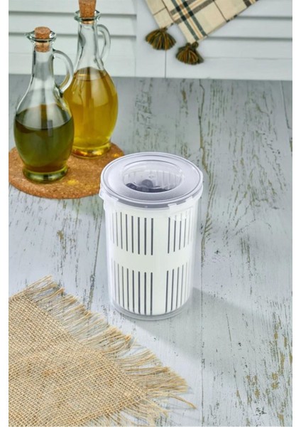 Turuncu Süzgeçli Derin Saklama Kabı 1.5l, Zeytinlik ve Turşuluk Için Ideal