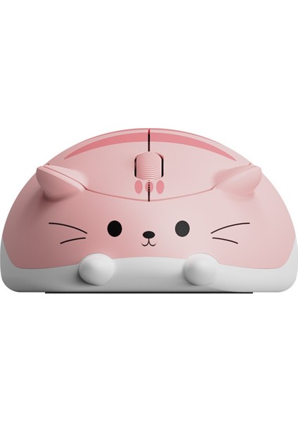 Kedi Kablosuz Fare Taşınabilir 2.4g Kablosuz Masaüstü Dizüstü Bilgisayar Evrensel Sevimli Kedi Kız (Yurt Dışından)