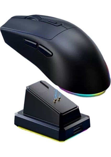 Bluetooth 2.4g Kablosuz Çift Modlu Fare Hafif Oyun Dizüstü Bilgisayar Masaüstü Şarj Rgb Tabanı (Yurt Dışından) modelleri