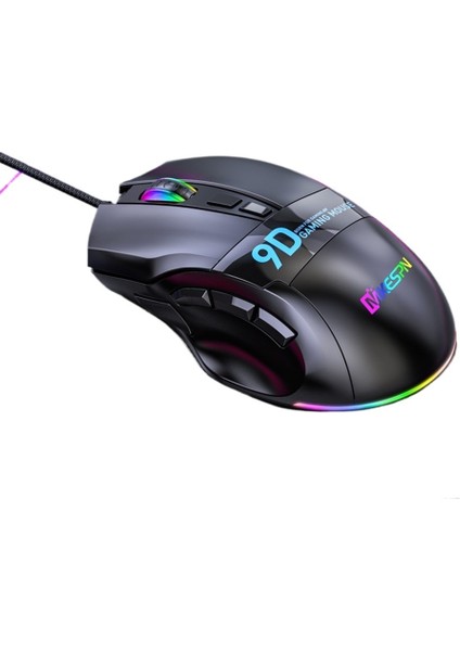Tam Hızlı Çok Düğmeli Oyun Faresi 9 Düğmeli Rgb Kablolu Makro Tanımlı Oyun Faresi Bilgisayar Aksesuarları (Yurt Dışından) modelleri