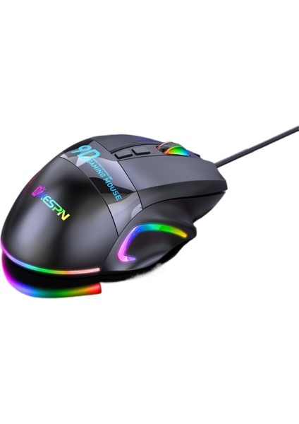 Tam Hızlı Çok Düğmeli Oyun Faresi 9 Düğmeli Rgb Kablolu Makro Tanımlı Oyun Faresi Bilgisayar Aksesuarları (Yurt Dışından) fırsatları