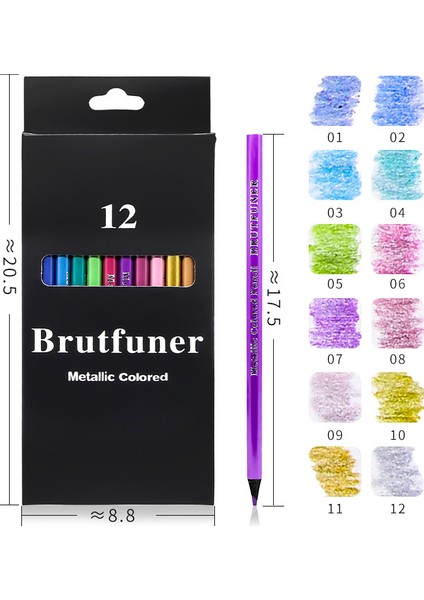 12 Renk Renkli Yaratıcı Grafiti Boya Fırçası Seti (Yurt Dışından)