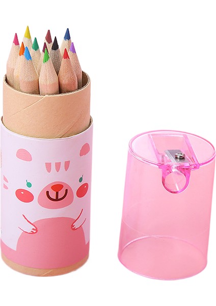 12 Renk Kurşun Çocuk Boyama Kalemi Sevimli Yavrular (Yurt Dışından)