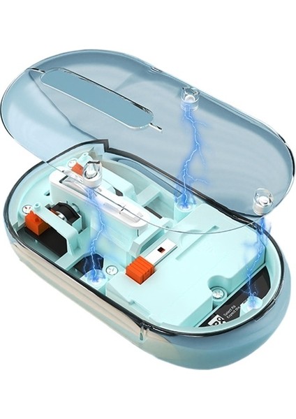 Şeffaf Kablosuz Bluetooth Çift Modlu Fare Sessiz Masaüstü Dizüstü Bilgisayar Evrensel Kablosuz Fare (Yurt Dışından) modelleri