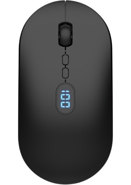 Power Display Kablosuz Çift Modlu Bluetooth Fare Şarjlı Sessiz Dizüstü Bilgisayar Iş Ofis Faresi (Yurt Dışından)