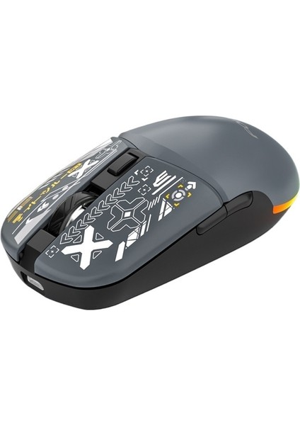 Sessiz Fare Kablosuz Şarjlı Çift Modlu Rgb Ergonomik Bluetooth Fare (Yurt Dışından)
