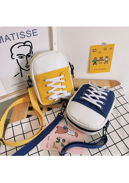 Dikişli Tuval Eğik Yeni Omuz Çantası (Yurt Dışından) fırsatları