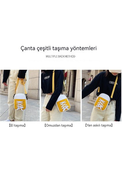 Dikişli Tuval Eğik Yeni Omuz Çantası (Yurt Dışından) indirimleri