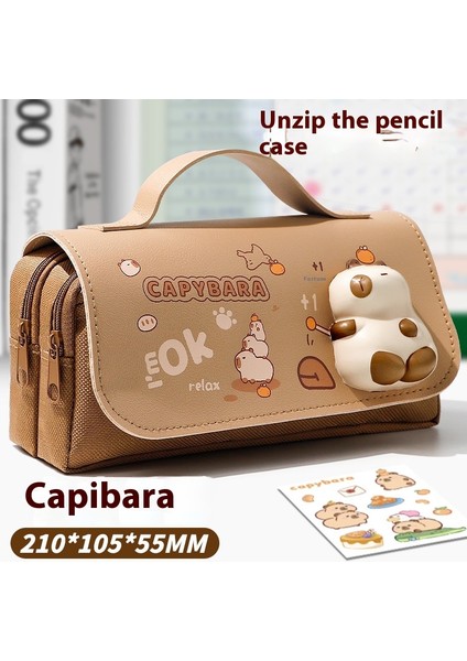 Kalem Çantası Ekstra Büyük Kapasiteli Kırtasiye Kutusu Sevimli Çocuk Kırtasiye Çantası (Yurt Dışından)
