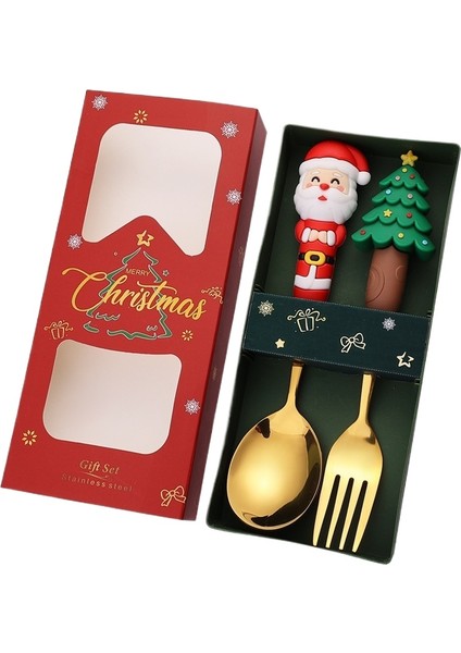 2 Adet Noel Kaşığı Sofra Takımı (Yurt Dışından)