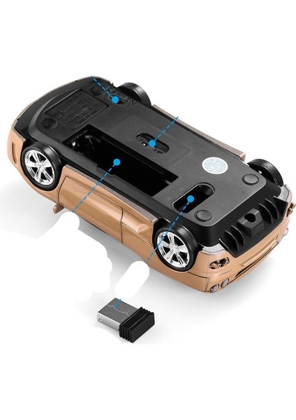 Ferrari Tarzı Kablosuz Araba Faresi Araba Modeli Dizüstü Bilgisayar 2.4g Fare Spor Araba Optik Tekerlekli Fare (Yurt Dışından) fırsatları
