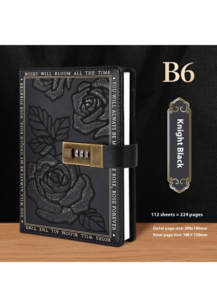 Kilitli Vintage Şifre Defteri Defter El Kitabı (Yurt Dışından)