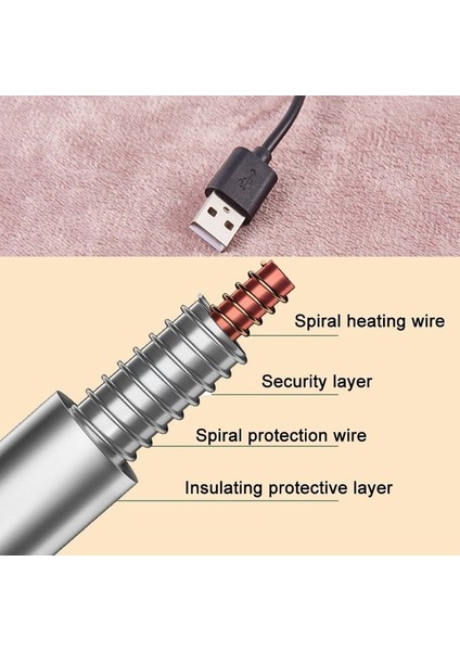 5V USB Ev Taşınabilir Küçük Elektrikli Battaniye 100X80CM (Yurt Dışından)