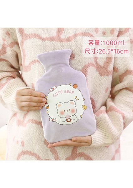 Sevimli Sıcak Su Torbası Büyük Kapasiteli Peluş Bebek Kadife Sıcak Su Torbası Su Enjeksiyonu Sıcak Su Torbası (Yurt Dışından)