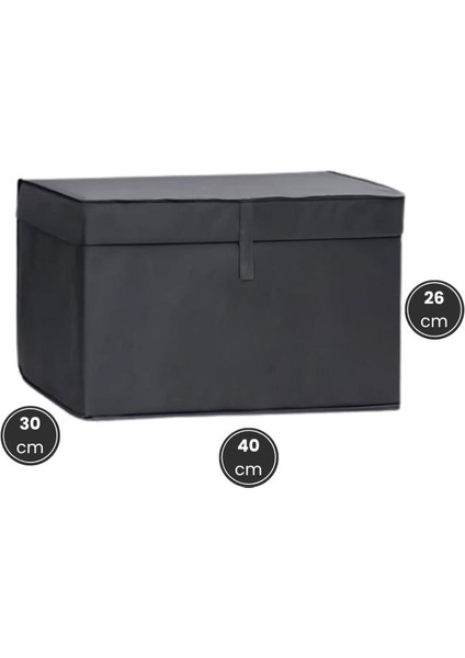 Kazak Kutu Hurç, Çorap Havlu Çamaşır Kıyafet Düzenleyici Mukavva Destekli (40X30) 1 Adet Antrasit fiyatları