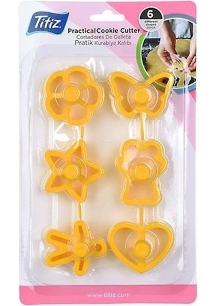 Sevgililer Için 6'lı Kurabiye Kalıbı Seti Çiçek, Kelebek, Yıldız, Melek, Adam, Kalp fiyatları