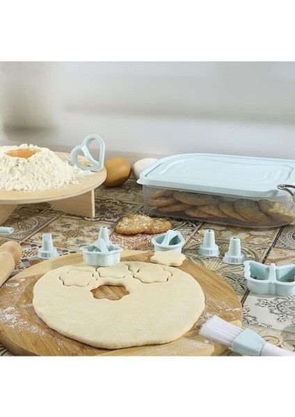 Sevgililer Için 6'lı Kurabiye Kalıbı Seti Çiçek, Kelebek, Yıldız, Melek, Adam, Kalp modelleri