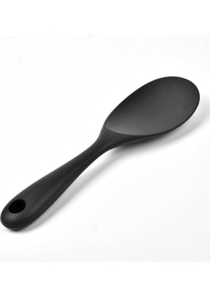 Yüksek Dayanıklı Siyah Silikon Pilav Kaşığı, 22 Cm, Yanmaz ve Çizilmez, Kolay Kullanım fırsatları