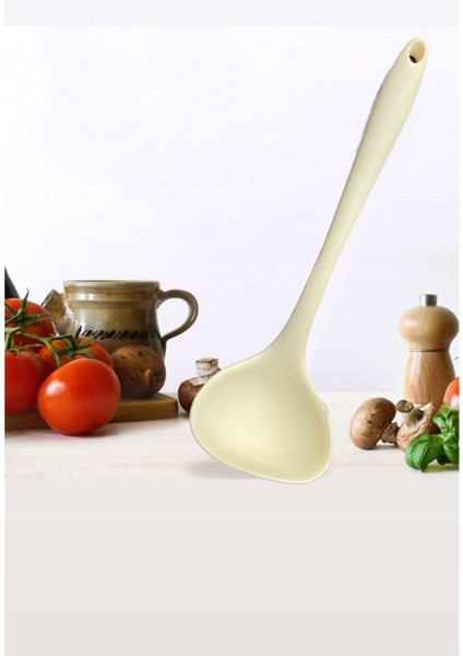Renkli 28 cm Silikon Kepçe, Isıya Dayanıklı ve Yapışmaz, 1 Adet modelleri