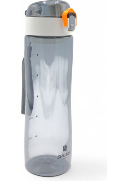 600ML Pipetli ve Askılı Günlük Su Şişesi Gri Renk modelleri