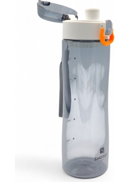 600ML Pipetli ve Askılı Günlük Su Şişesi Gri Renk fırsatları
