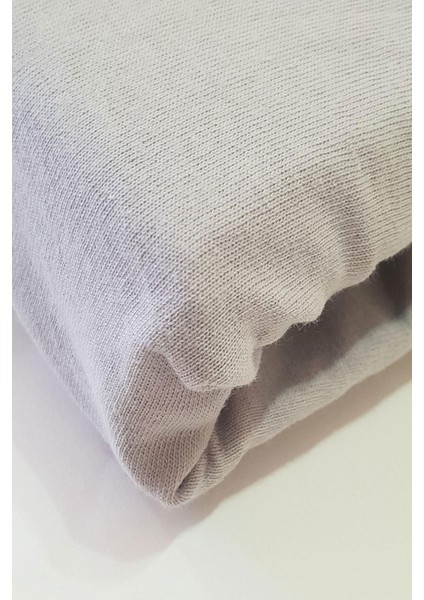 2 Adet Pamuklu Lastikli Bebek Çarşafı, 60X120X15 Cm, Gri Renkli, Yumuşak ve Rahat