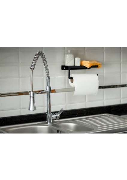 Şık Siyah Metal Baharatlık ve Havlu Tutucu, Modern Tasarım modelleri