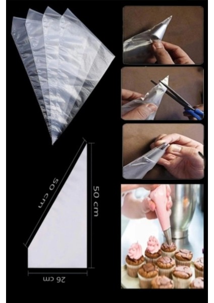 Paslanmaz Çelik Krema Sıkma Ucu Büyük Set, 5 Adet fiyatları