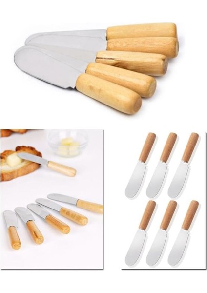 Bambu Saplı 6'lı Lüx Reçel, Bal ve Tereyağı Bıçağı, 12 Cm, Şık ve Dayanıklı fiyatları