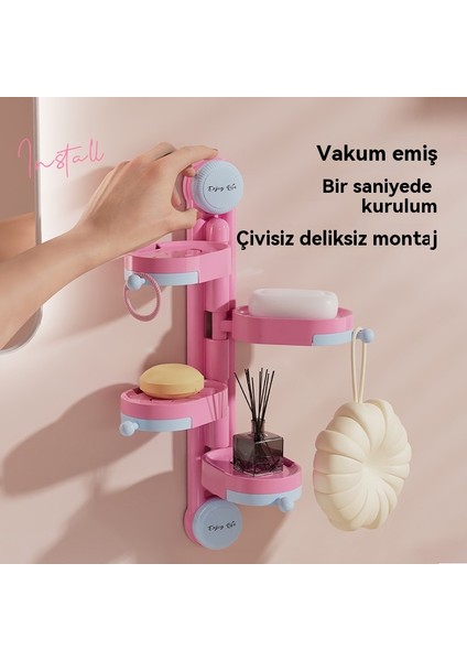 Ev Kullanımı Çok Katmanlı Sucker Döner Sabun Kutusu (Yurt Dışından) modelleri