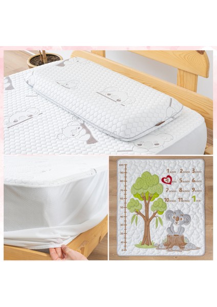 3'ü 1 Arada Bebek&çocuk Uyku Oyun Seti, Visco Yastık, Oyun Matı ve Sıvı Geçirmez Yatak Koruyucu Alez fırsatları