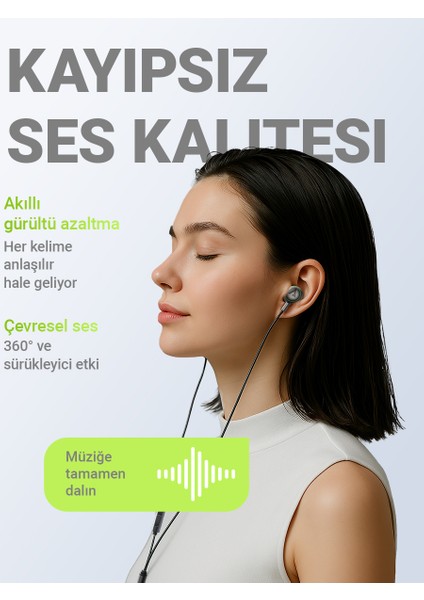 3.5mm Kablolu HD Mikrofonlu Kulaklık Uzaktan Kumandalı Aux Girişli Kulaklık 1.2 Metre - Siyah - L4 (Acefast Türkiye Garantili) fırsatları