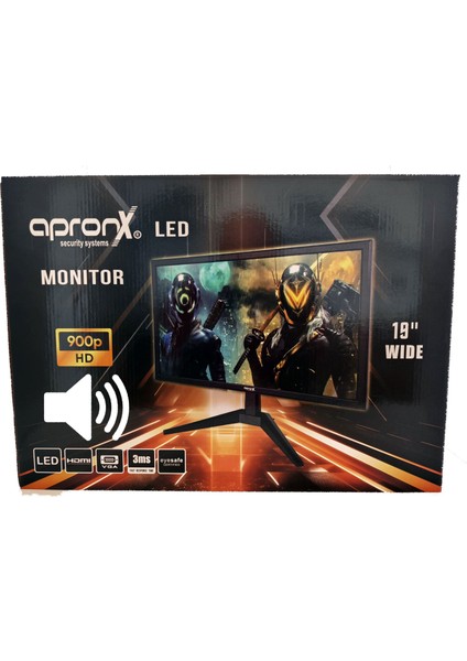 APX-NWS19 19" LED 900p Vga+Hdmi+Ses Monitor fiyatları