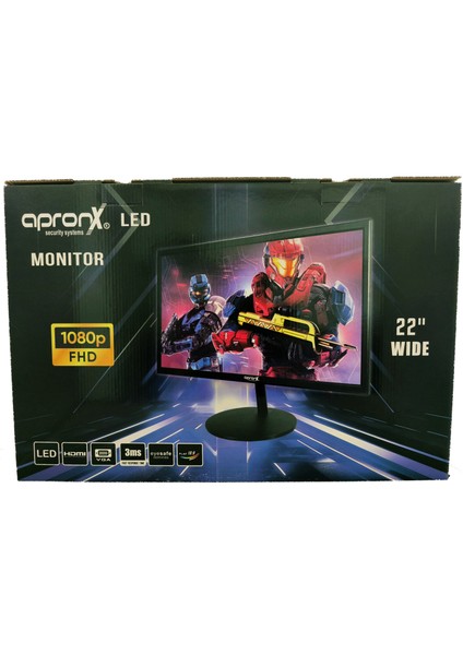 APX-NW22 22" LED 1080P Vga+Hdmi Monitor fiyatları