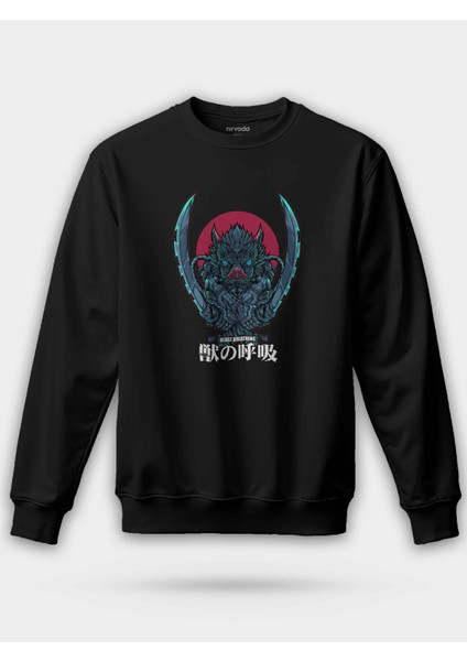 Inosuke Immagini Tarz Baskılı Unisex Regular Sweatshirt