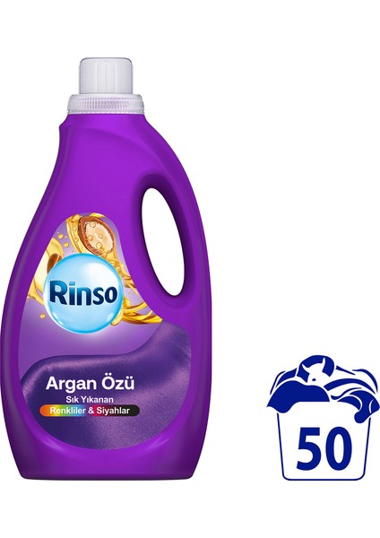 Sıvı Çamaşır Deterjanı Komple Bakım Serisi Argan Özü Renkliler ve Siyahlar Için 2.5 L