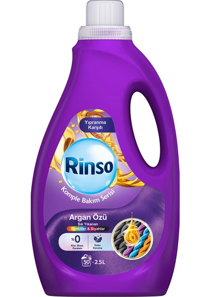 Sıvı Çamaşır Deterjanı Komple Bakım Serisi Argan Özü Renkliler ve Siyahlar Için 2.5 L fiyatları