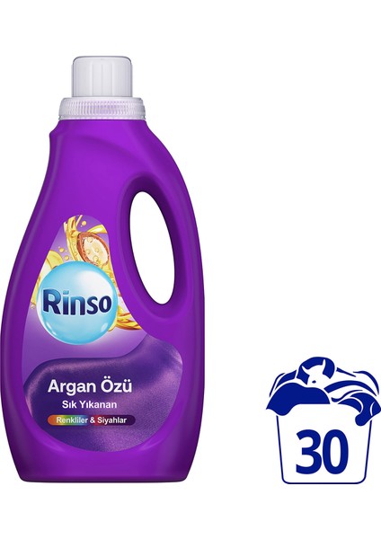 Sıvı Çamaşır Deterjanı Komple Bakım Serisi Argan Özü Renkliler ve Siyahlar Için 1.5 L