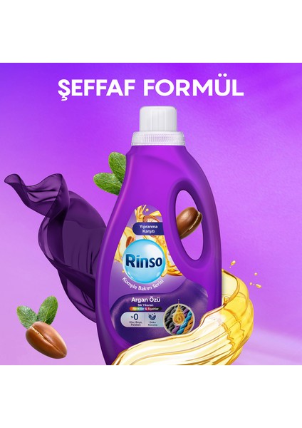 Sıvı Çamaşır Deterjanı Komple Bakım Serisi Argan Özü Renkliler ve Siyahlar Için 1.5 L