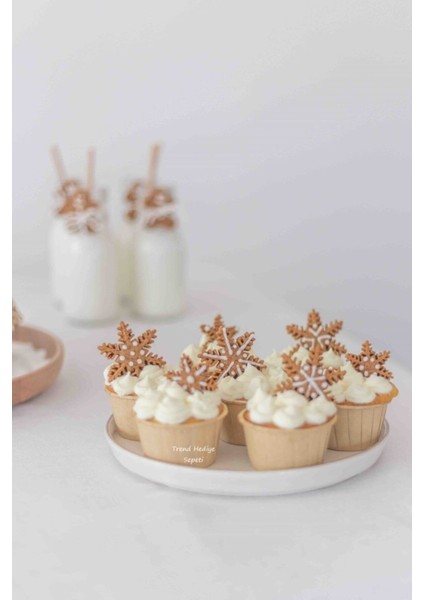 50'li Doğal Kraft Muffin ve Kek Kapsülü, Cupcake Kalıbı, Bej Renkli fiyatları