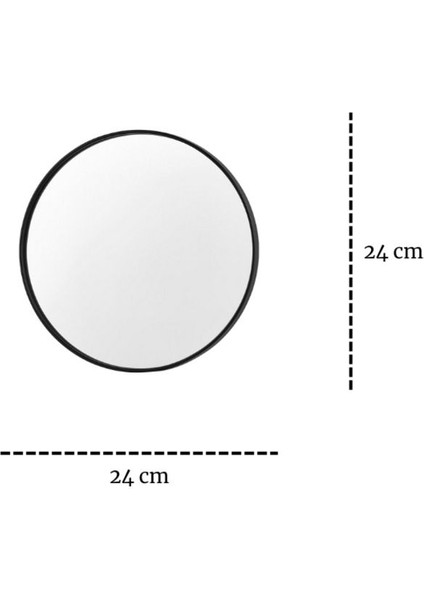 Yuvarlak Aynalı Sunumluk, Siyah, 24X24, Kahve ve Çay Ikramlık Sunumu modelleri