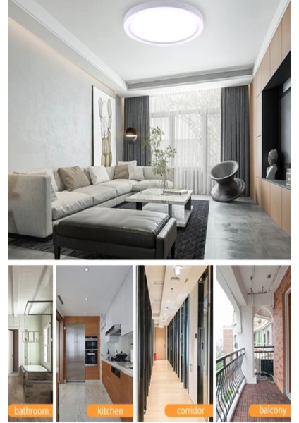 Şık ve Modern Sarı LED Panel Avize, Tavana Zarif Şekilde Uyum Sağlar. modelleri