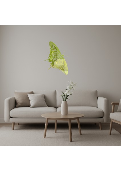 Sanatsal Kelebek Duvar Altın Aynalı Tablosu - Model 23 - MRS9203-3114